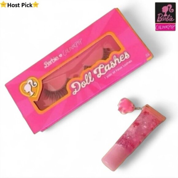 Colourpop Other - Barbie x ColourPop Limited Edition Faux Lashes + Lip Gloss Set NWT